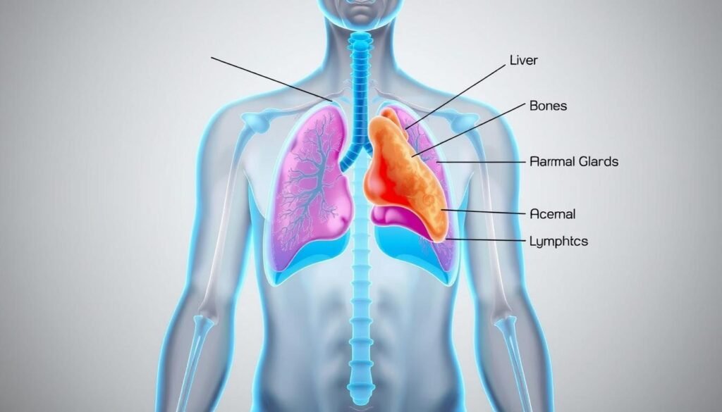 common sites of lung cancer metastasis