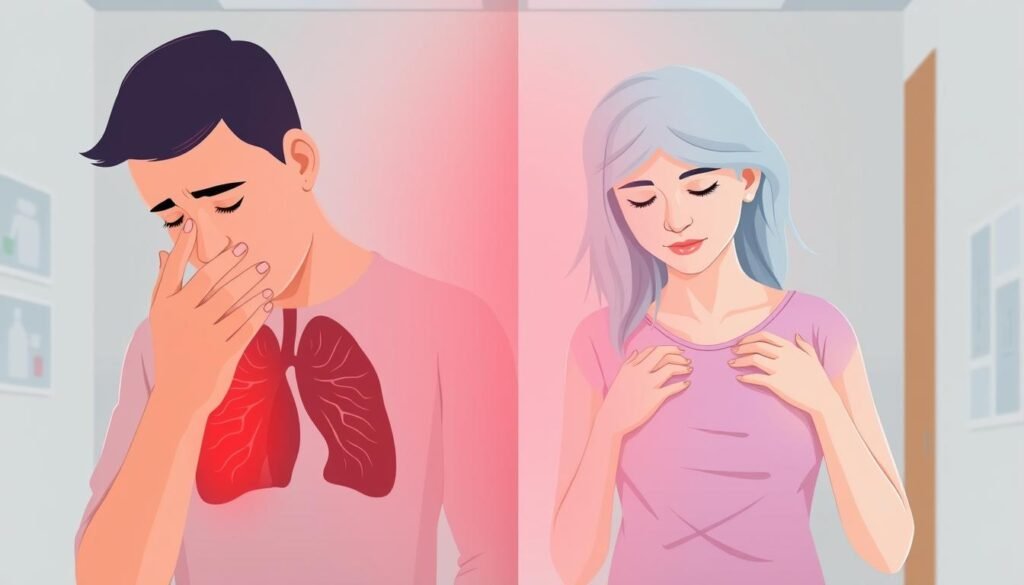gender differences in NSCLC symptoms