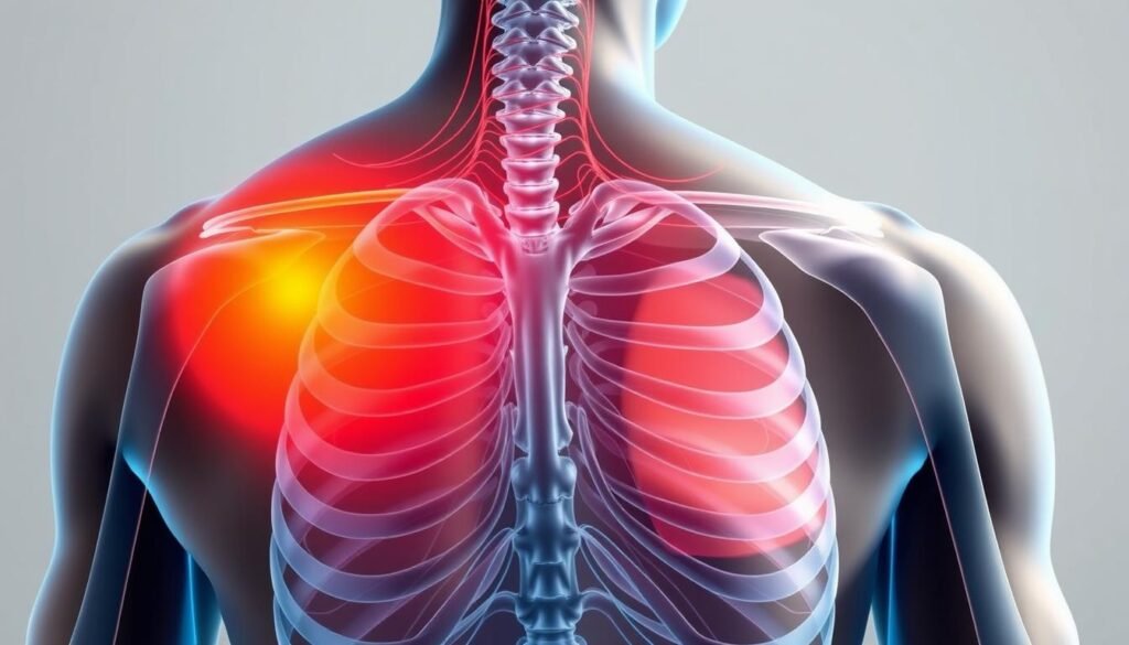 lung cancer shoulder pain location