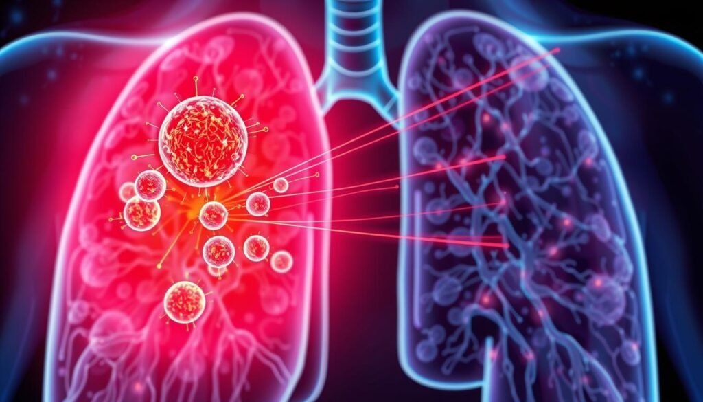 mechanism of action in lung cancer radiation therapy