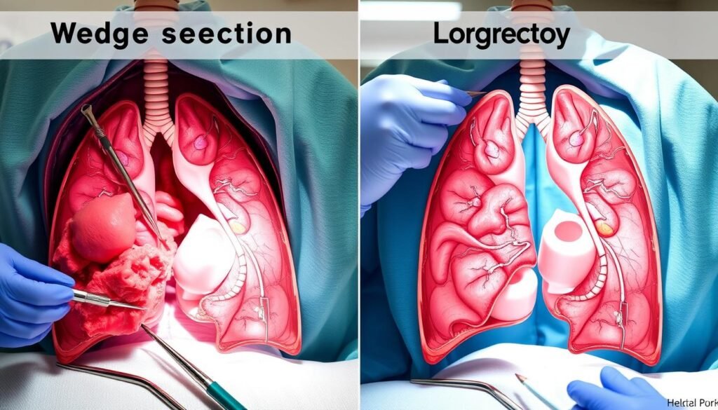 surgical comparisons of wedge resection and lobectomy