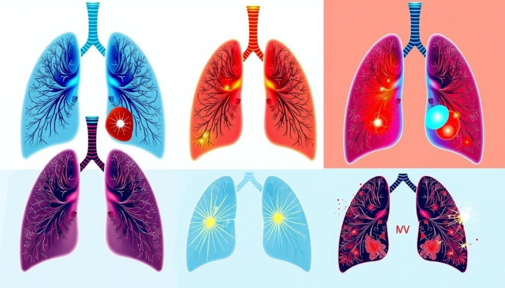 types of lung injuries from radiation