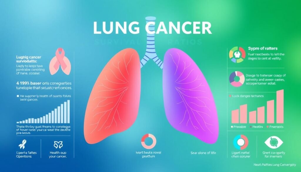 5-year survival rates for different stages of lung cancer