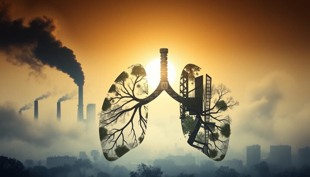 Air pollution and lung cancer risk factors
