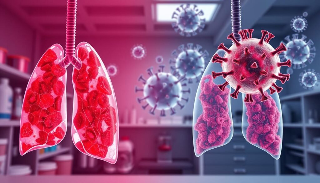 COVID-19 lung cancer correlation