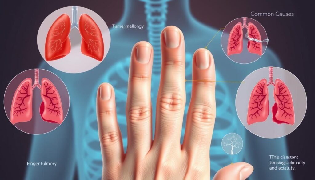 Common causes of finger clubbing related to lung cancer