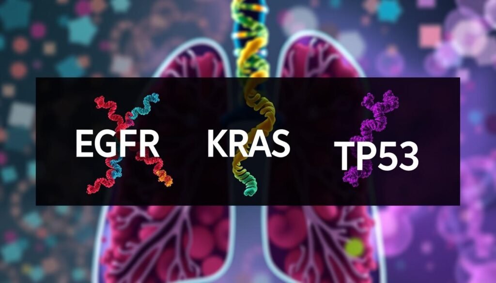 EGFR mutations, KRAS mutations, TP53 mutations