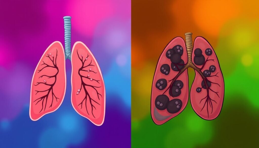 Early vs. Advanced Lung Cancer