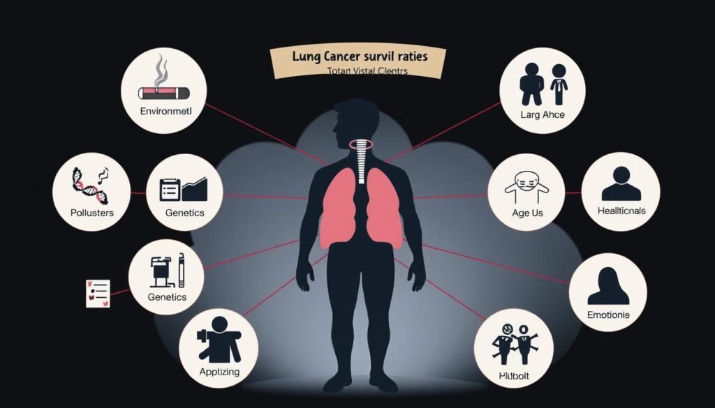 Factors influencing lung cancer survival factors