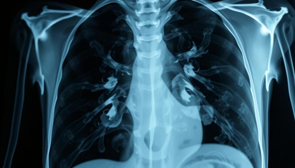 Identifying stage 4 lung cancer on x ray