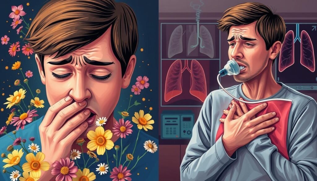 Key symptoms of allergies and lung cancer symptoms
