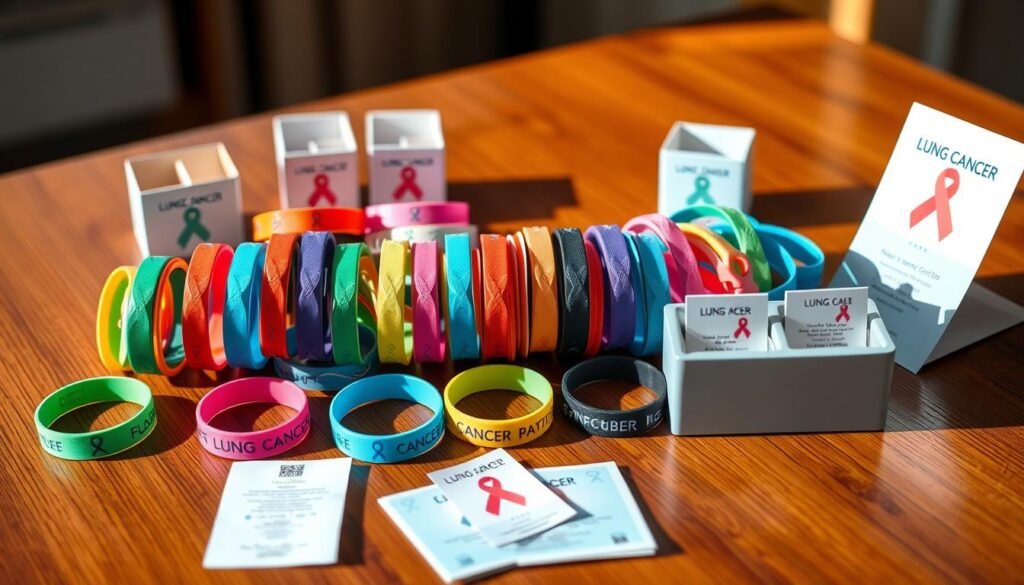 Lung cancer awareness bracelets for fundraising