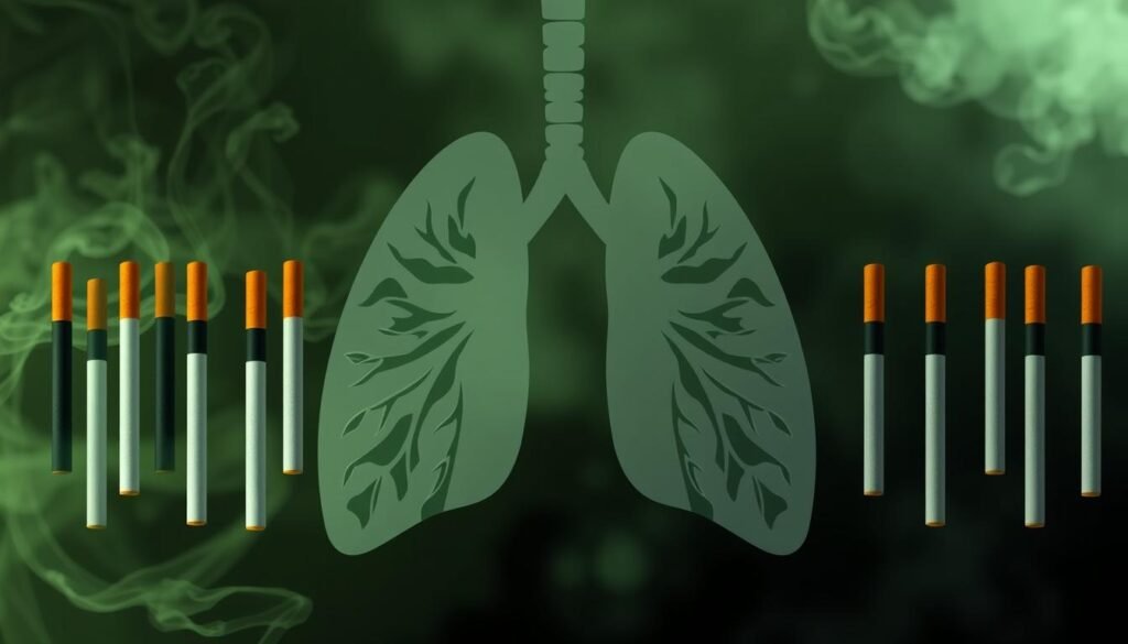 Number of pack years and how they influence lung cancer risk