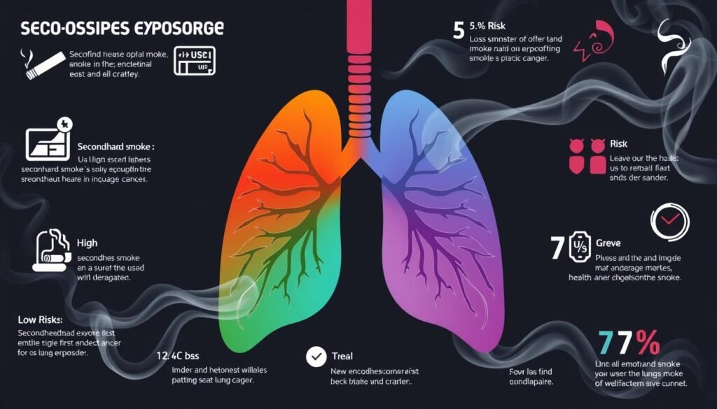 Secondhand smoke exposure and lung cancer risk statistics