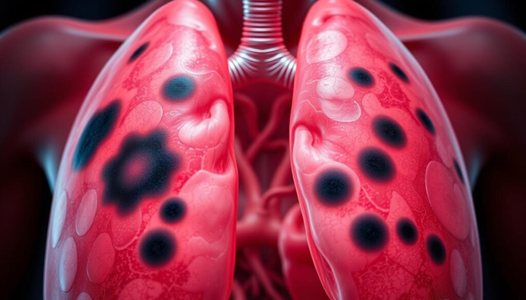 Signs of lung cancer metastasis