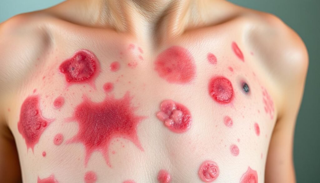 Skin rashes related to lung cancer