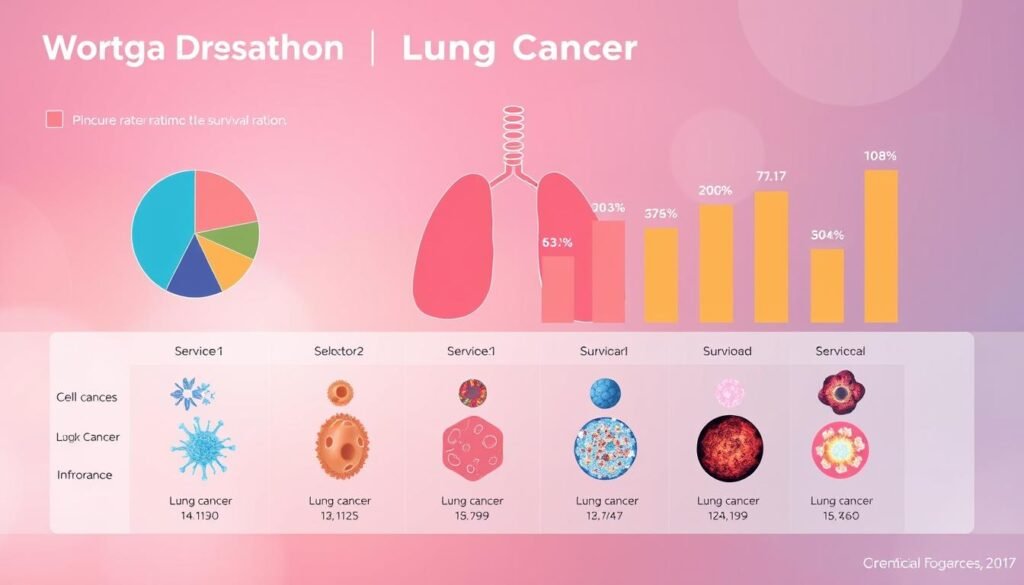 Survival Rates Based on Lung Cancer Types and Stages