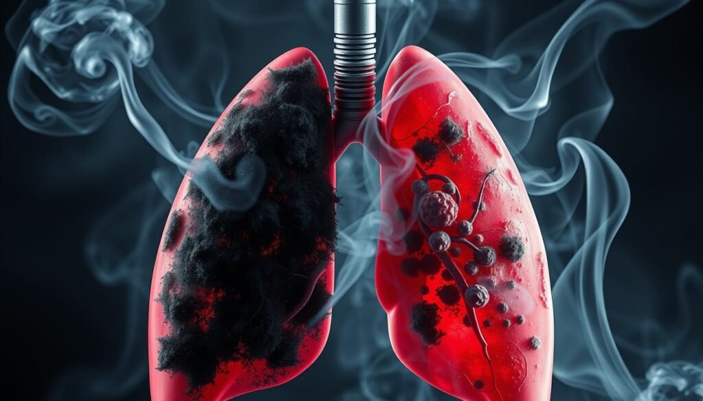 Synergistic effects of smoking and asbestos on lung cancer development