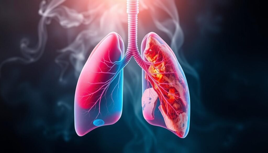 The risk of lung cancer in ex-smokers compared to lifelong non-smokers