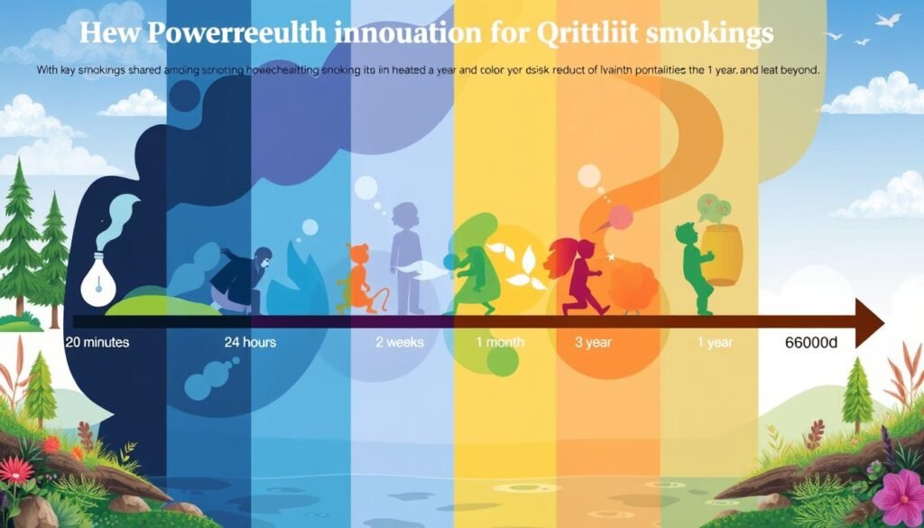 Timeline of risk reduction after quitting smoking