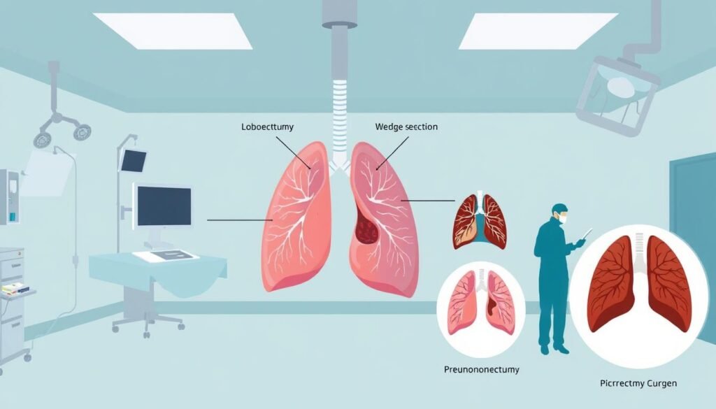 Types of lung cancer surgery