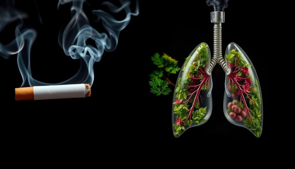 Variations in risk depending on when smoking started and quit