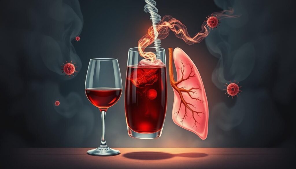 alcohol lung cancer