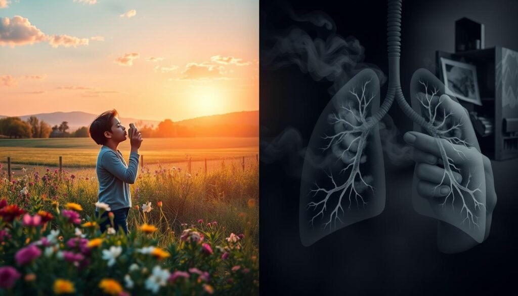 asthma vs lung cancer