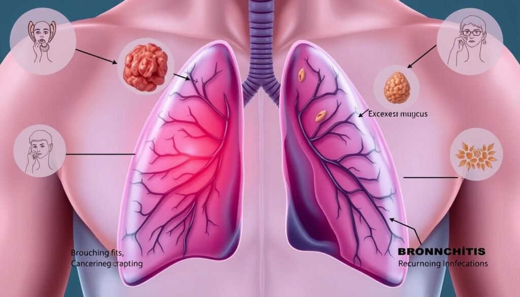bronchitis pneumonia lung cancer symptoms