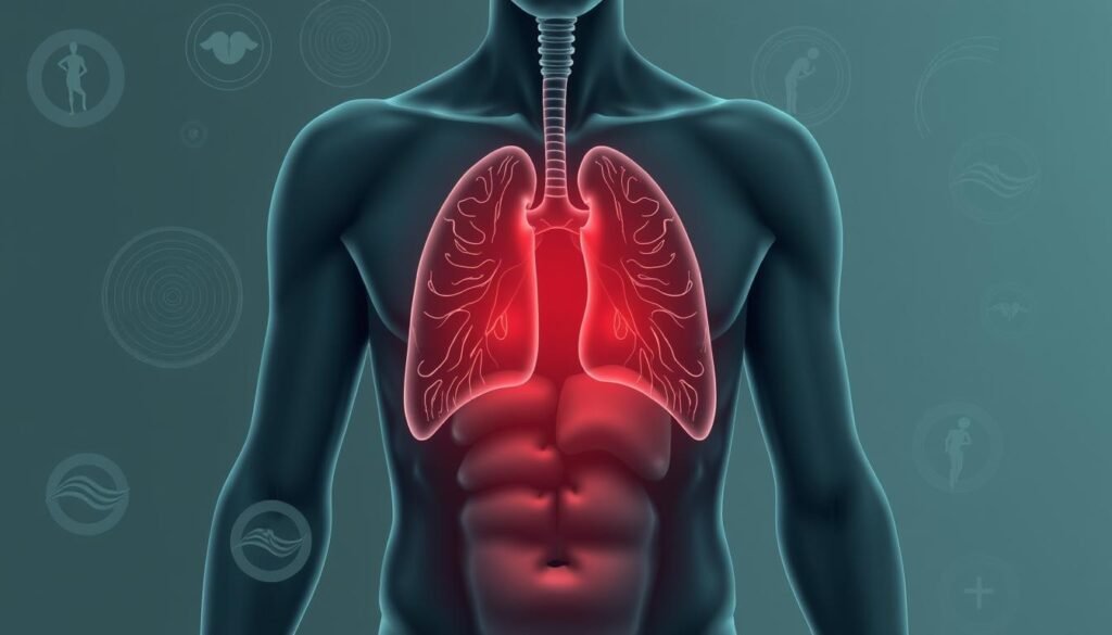 can lung cancer cause abdominal pain