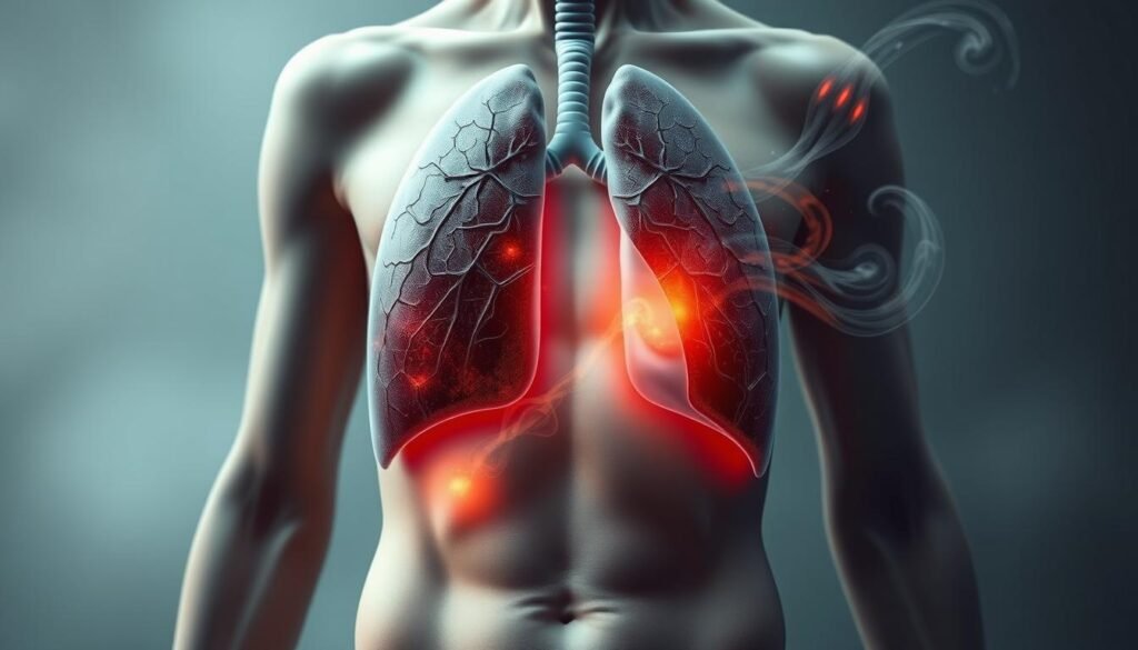 can lung cancer cause abdominal pain