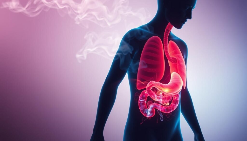 can lung cancer cause stomach pain