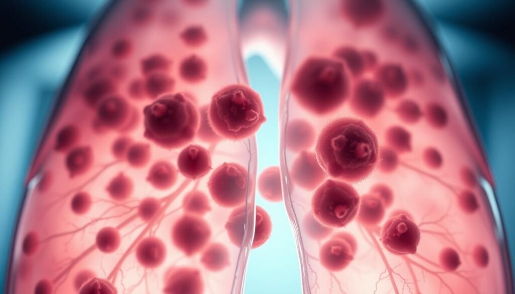 cancer in lung fluid