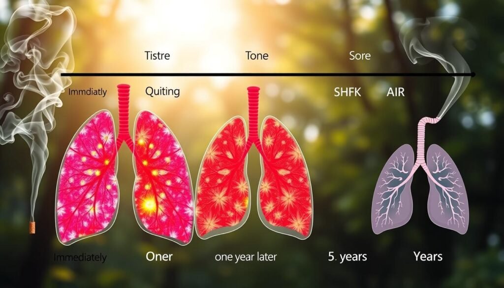 how quitting smoking reduces lung cancer risk over time