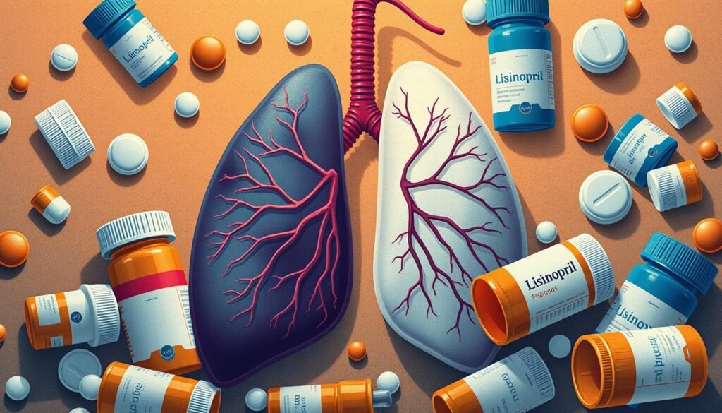 is there a direct link between Lisinopril and lung cancer?