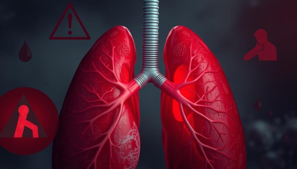 lung cancer and coughing up blood