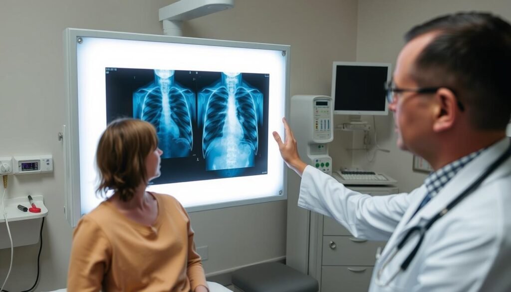 lung cancer diagnosis and chest x-ray for cough evaluation