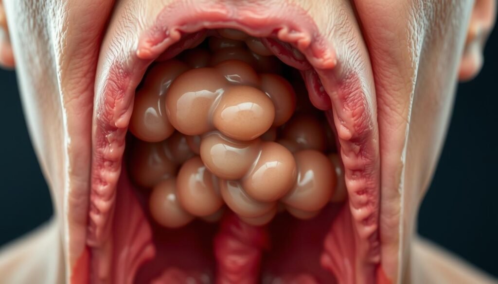 lung cancer mucus in throat