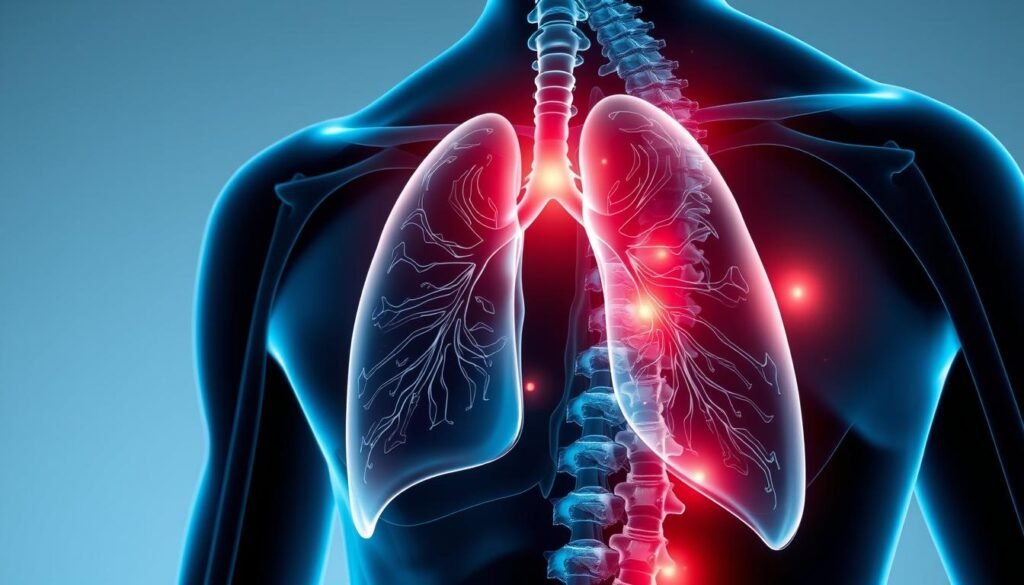 lung cancer pain location