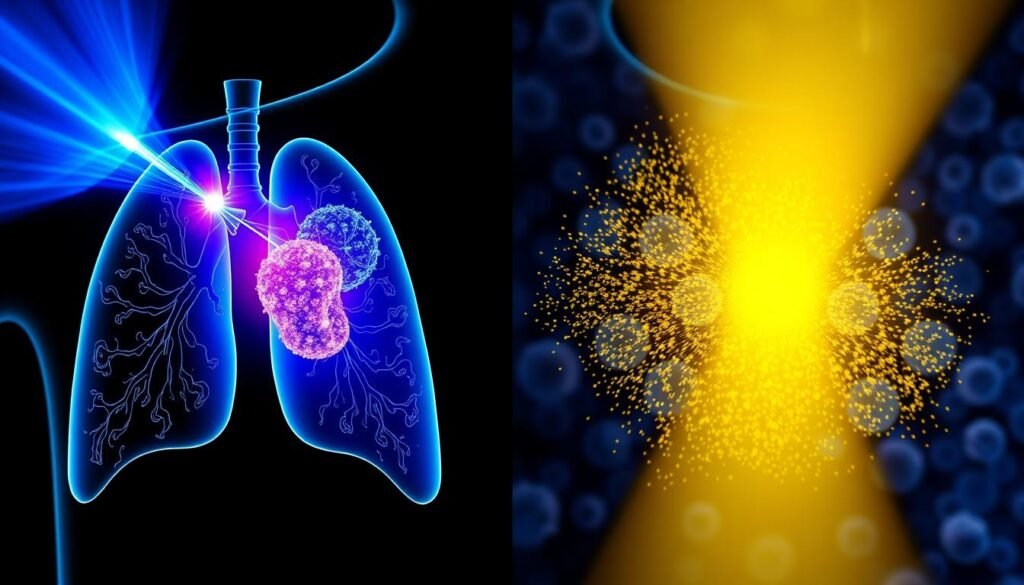 lung cancer proton vs photon radiation