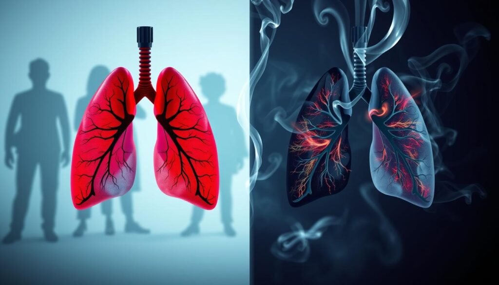 lung cancer risk related to smoking and age