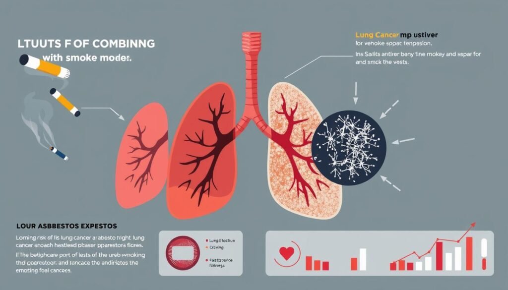 lung cancer statistics related to asbestos and smoking