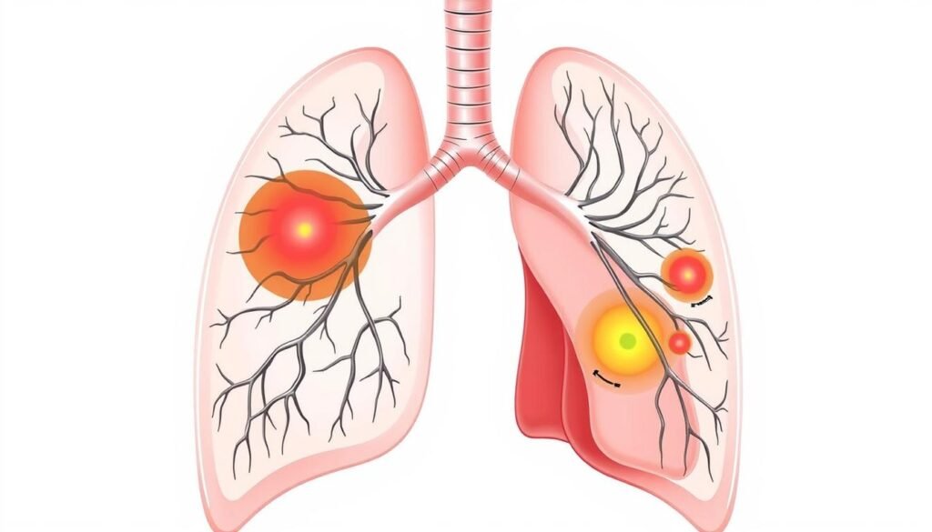 lung tumor location