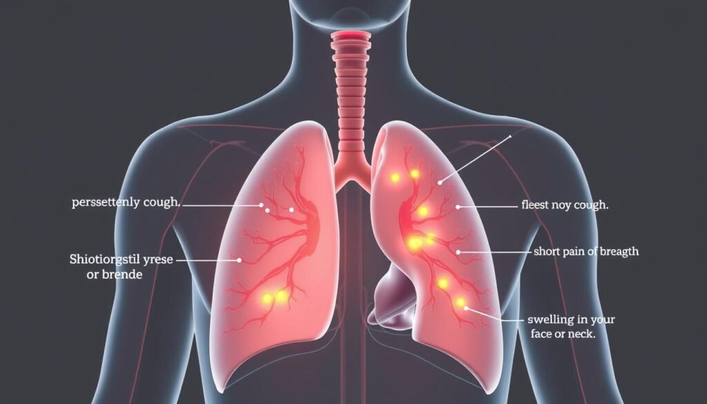 mediastinal lung cancer symptoms