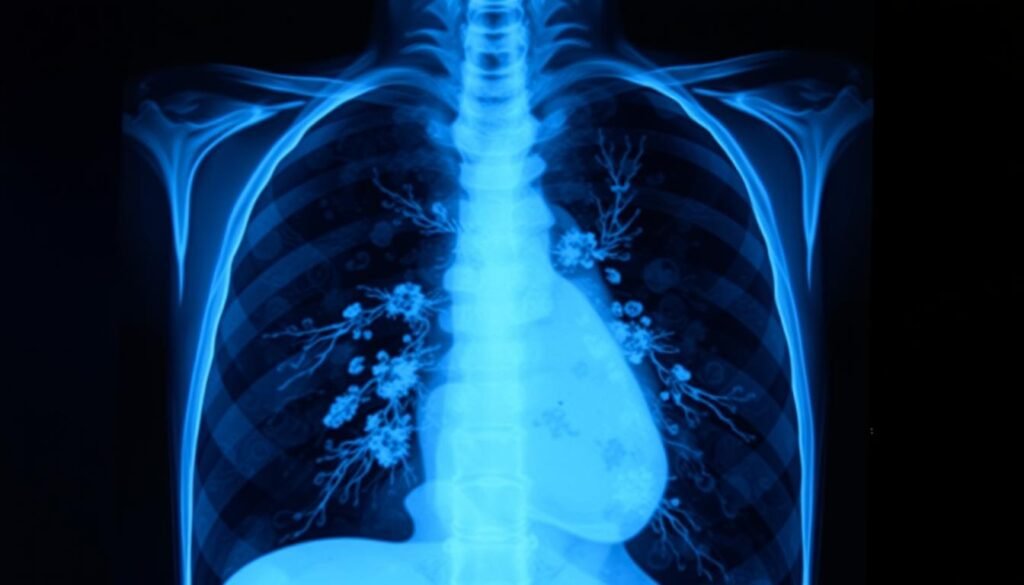 monitoring treatment chest X-rays lung cancer