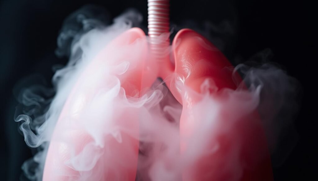 persistent cough and shortness of breath in lung cancer patients