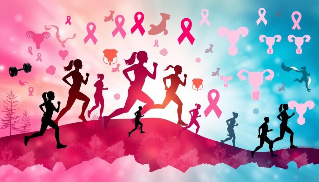 physical activity correlation with breast cancer, colon cancer, and endometrial cancer
