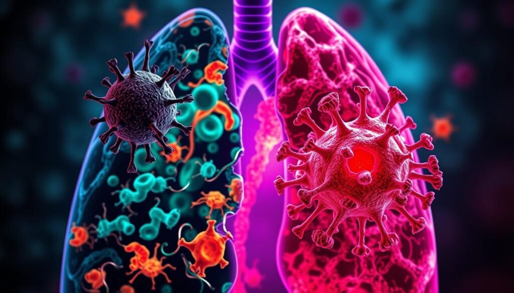 pneumonia and lung cancer impact on immune system