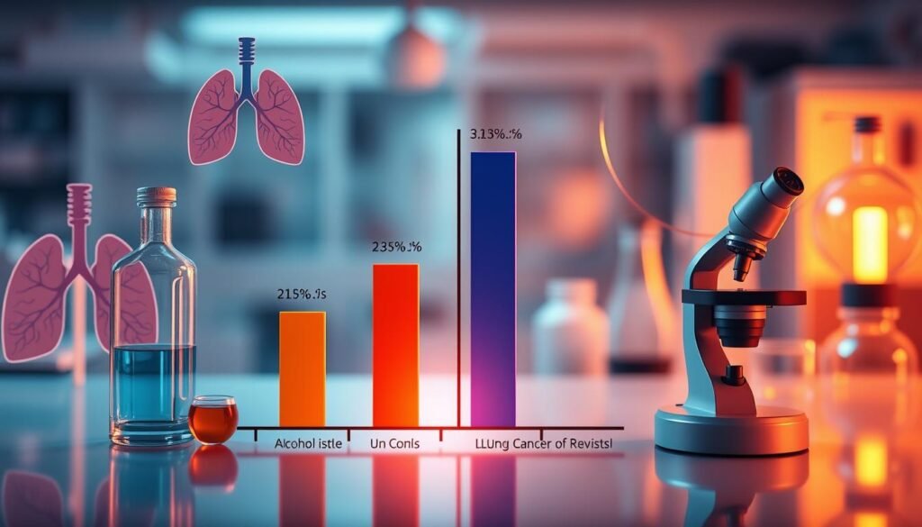 quantifying alcohol intake lung cancer risk