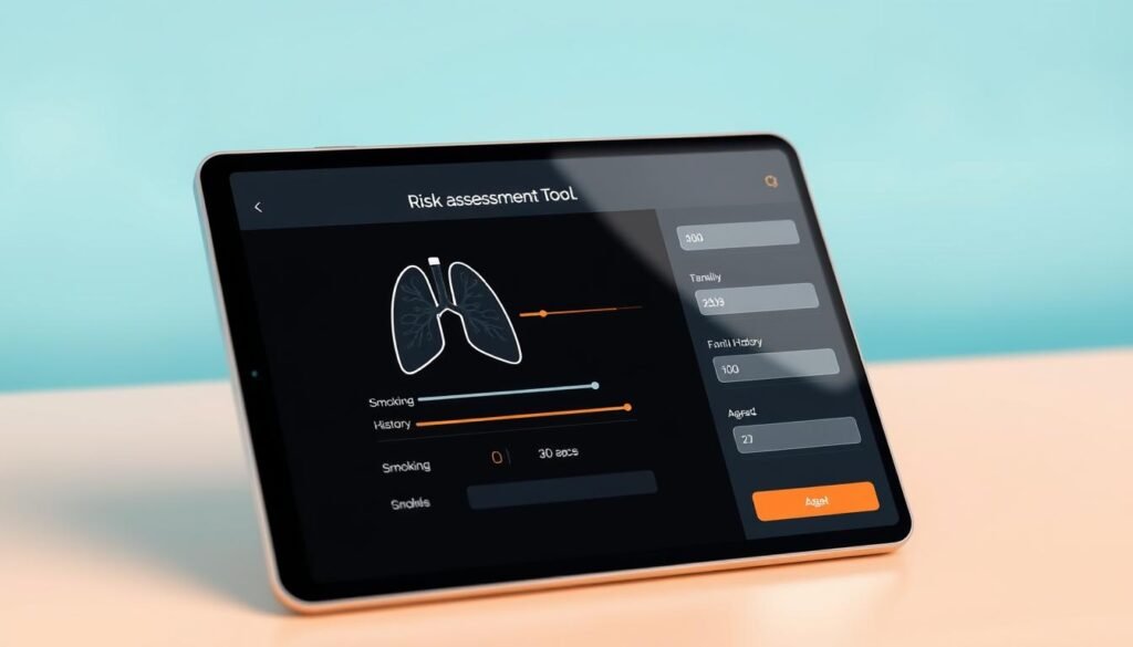 risk assessment tool for lung cancer based on smoking history, family history, and age